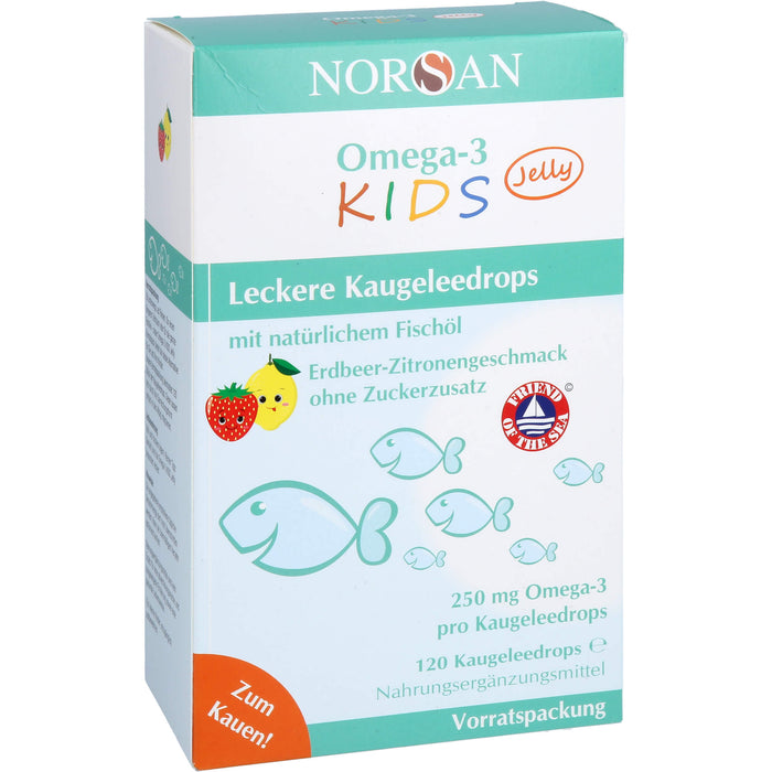 NORSAN Omega-3 Kids Jelly leckere Kaugeleedrops, 120 pcs. Gum drops