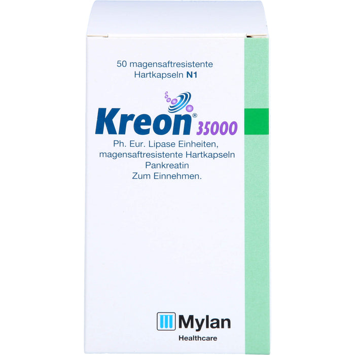 Kreon 35 000 Ph.Eur. Lipase Einheiten Hartkapseln bei exokriner Pankreasinsuffizienz, 50 pcs. Capsules