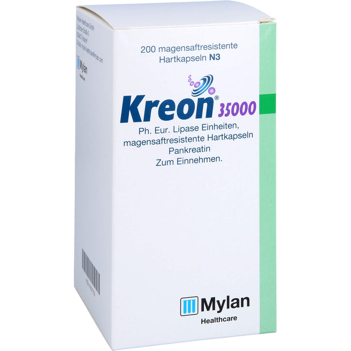 Kreon 35 000 Ph.Eur. Lipase Einheiten, magensaftresistente Hartkapseln, 200 pcs. Capsules