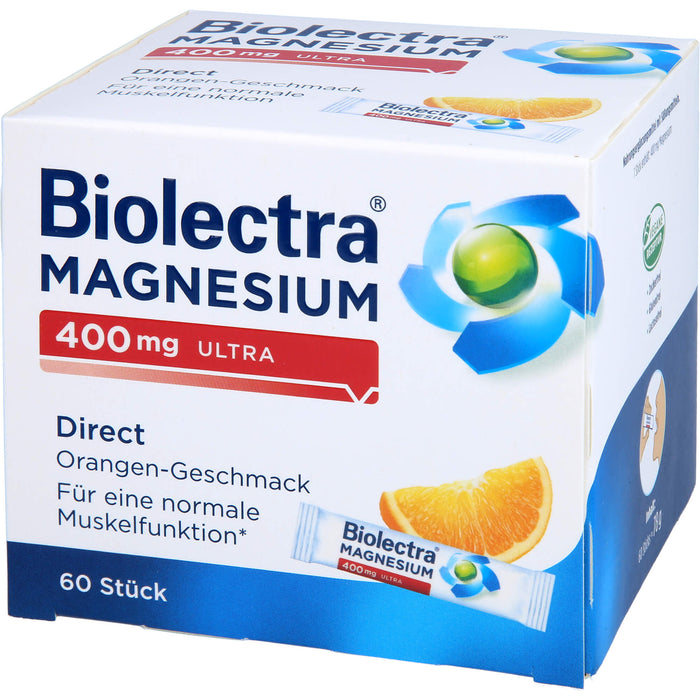 Biolectra Magnesium 400 mg ultra direct Sticks, 60 St. Beutel