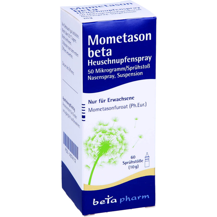 Mometason beta Heuschnupfenspray 50 Mikrogramm/Sprühstoß Nasenspray, Suspension, 10 g Spray