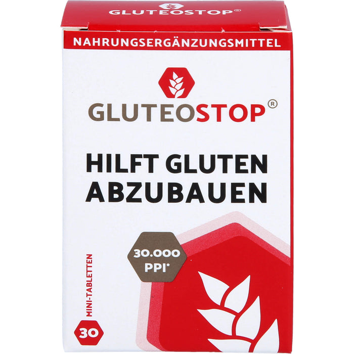 GluteoStop Minitabletten zur Unterstützung des Abbaus von Gluten in einer glutenarmen Ernährung, 30 pc Tablettes