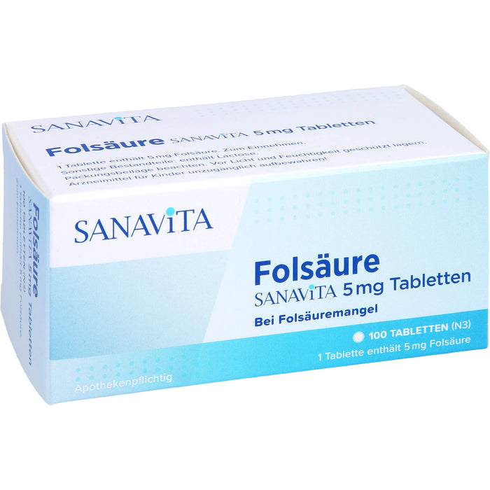 Folsäure Sanavita 5 mg Tabletten, 100 pcs. Tablets