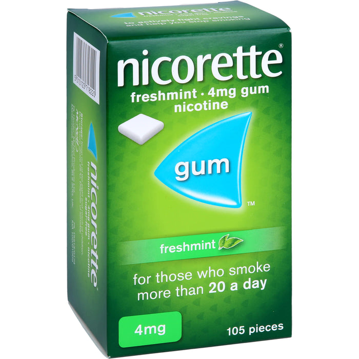 Nicorette Kaugummi 4 mg freshmint Eurim, 105 pc Gomme à mâcher