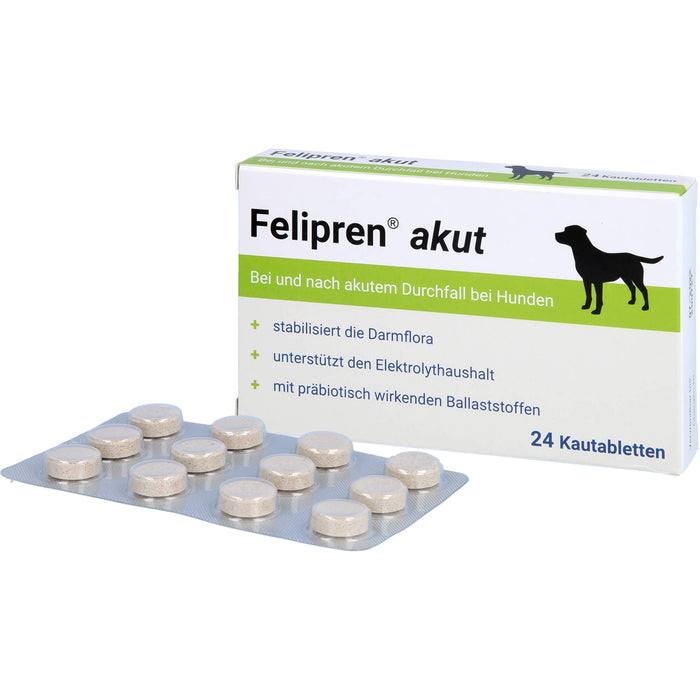 Felipren akut Kautabletten bei und nach akutem Durchfall von Hunden, 24 St. Tabletten