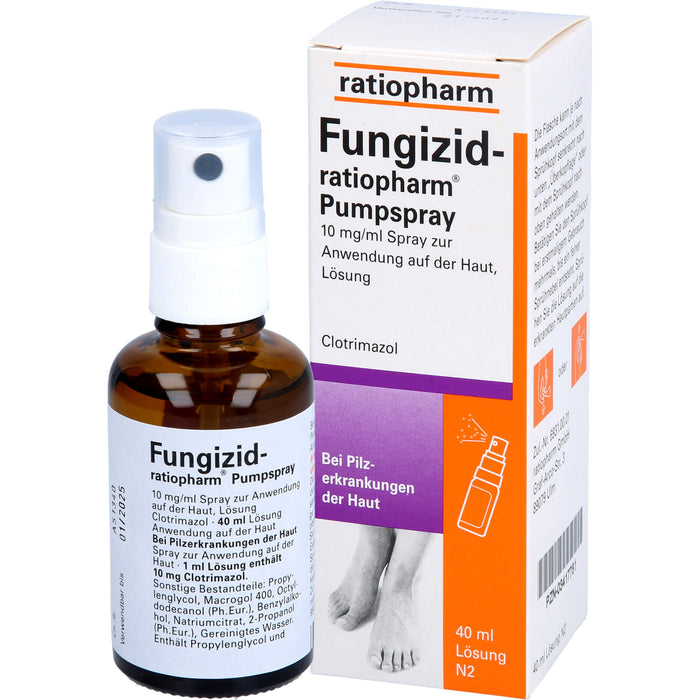 Fungizid-ratiopharm Pumpspray bei Pilzerkrankungen der Haut, 40 ml Lösung