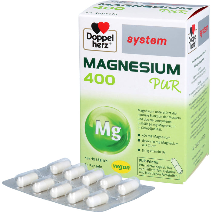 Doppelherz Magnesium 400 Pur system, 60 St KAP