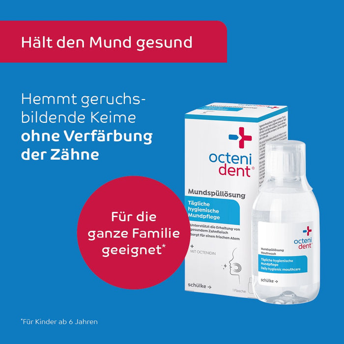 octenident Mundspüllösung - Hygienische Mundpflege für die ganze Familie, 250 ml Solution