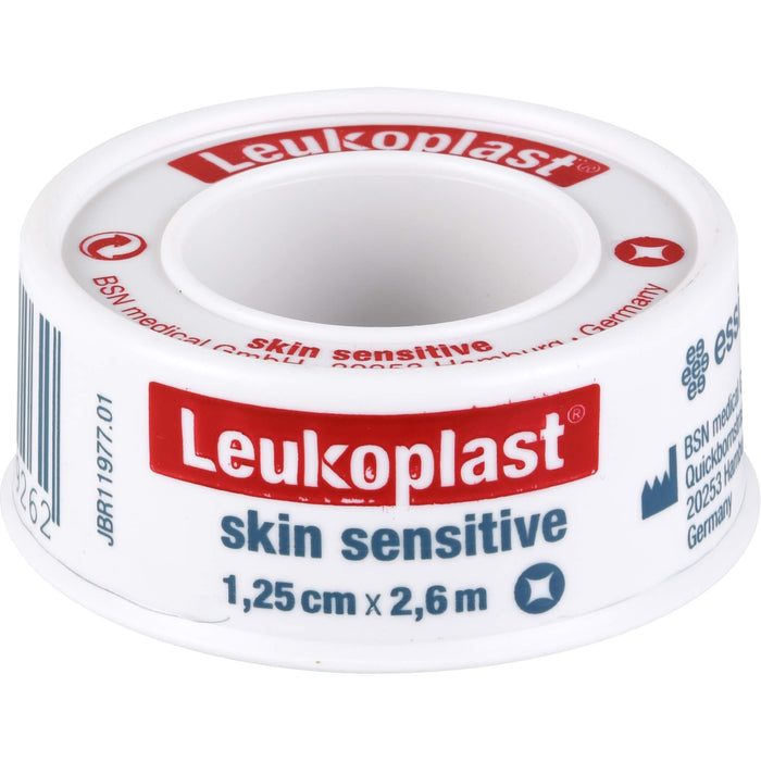 LEUKOPLAST SKIN SENSITIVE 1,25CMX2,6M i Schutzring, 1 St PFL