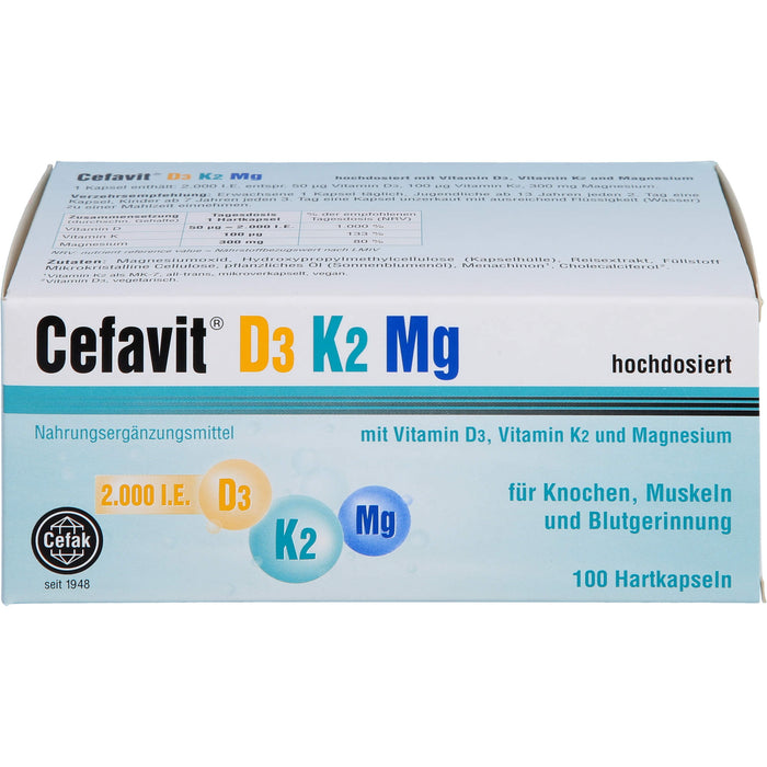 Cefavit D3 K2 Mg 2000 I.E., 100 St HKP