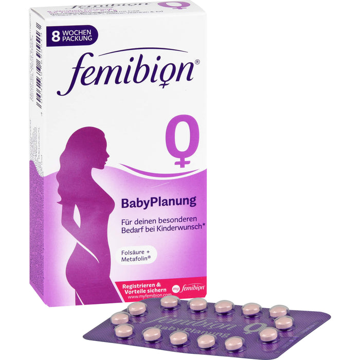 Femibion 0 Babyplanung Folsäure + Metafolin Tabletten, 56 St. Tabletten