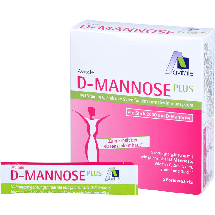 D-Mannose Plus 2000mg Sticks m. Vit. u. Mineralst., 15X2.47 g PUL