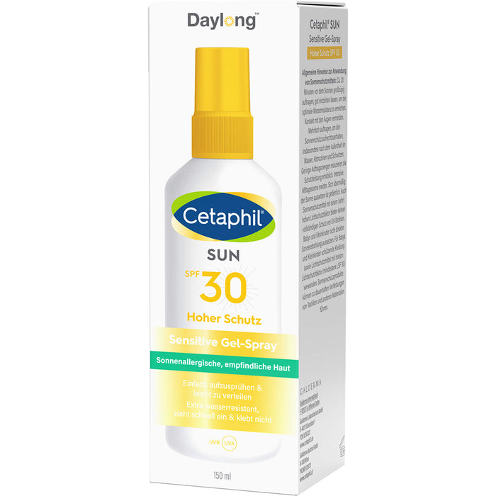 CETAPHIL SUN Sensitive Gel-Spray SPF 30 extra-leichter, fettfreier Sonnenschutz, 150 ml Solution