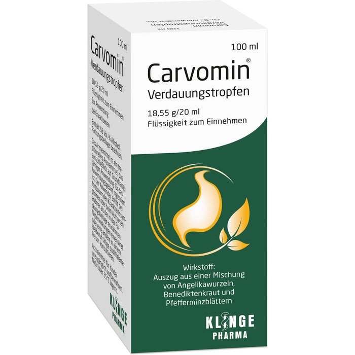 Carvomin Verdauungstropfen, 18,55 mg/20 ml, Flüssigkeit zum Einnehmen, 100 ml FLE