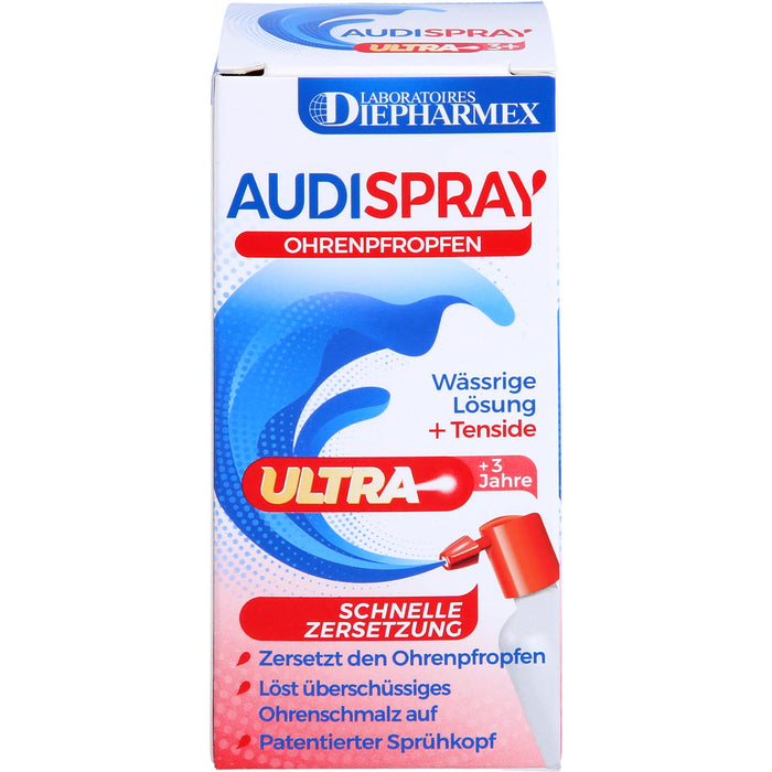 AUDISPRAY ULTRA schnelle Auflösung eines Ohrenschmalzpfropfens, 20 ml Solution