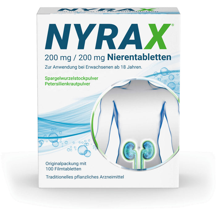 NYRAX 200 mg / 200 mg Nierentabletten, 100 pc Tablettes