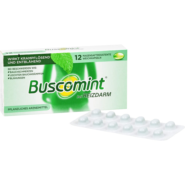 Buscomint Weichkapseln bei Reizdarm, 12 pc Capsules