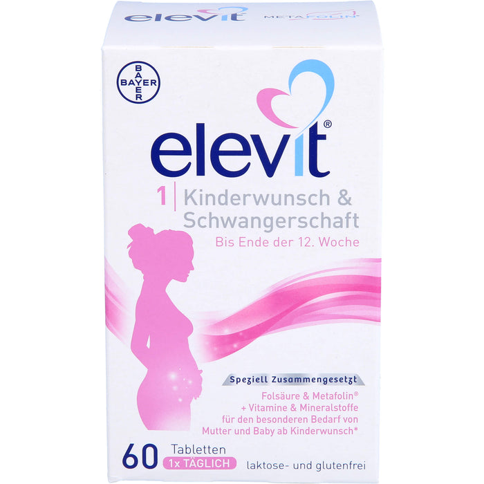 Elevit 1 Tabletten bei Kinderwunsch & Schwangerschaft, 60 pcs. Tablets