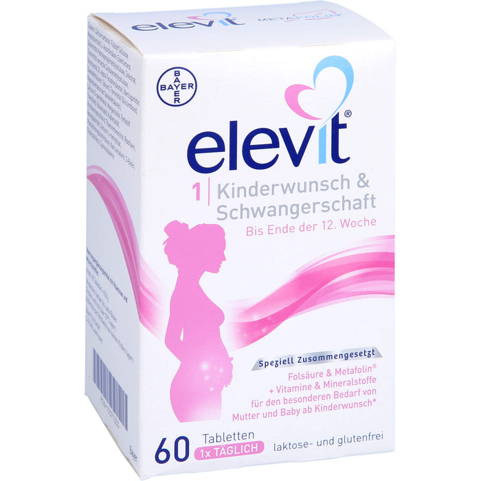 Elevit 1 Tabletten bei Kinderwunsch & Schwangerschaft, 60 pcs. Tablets