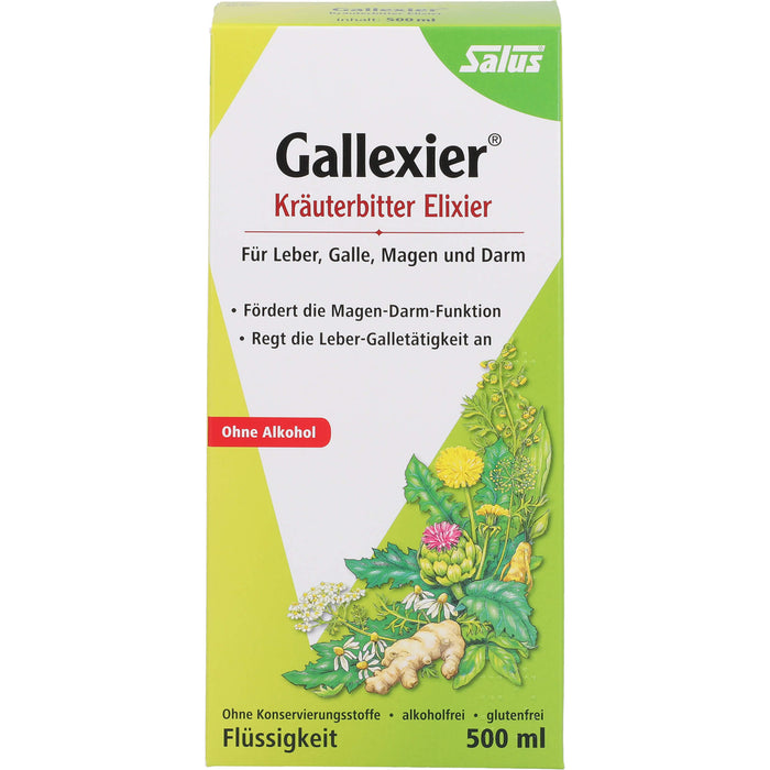 Salus Gallexier Kräuterbitter Elixier, 500 ml Solution