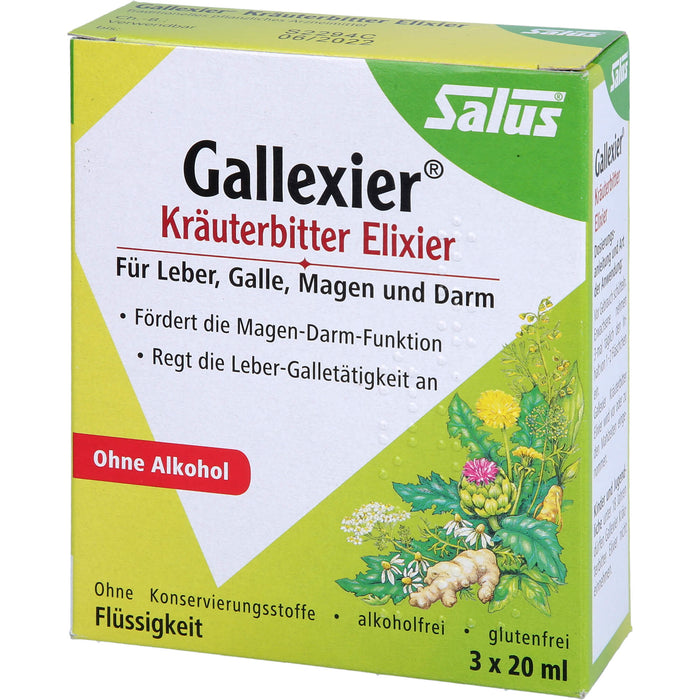 Salus Gallexier Kräuterbitter Elixier, 60 ml Solution