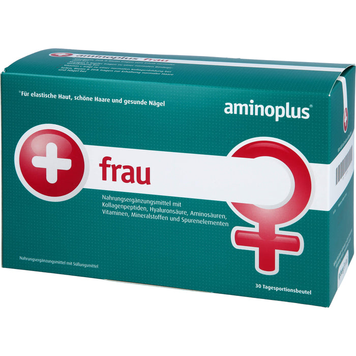 aminoplus frau Pulver für elastische Haut, schöne Haare und gesunde Nägel, 30 pcs. Sachets