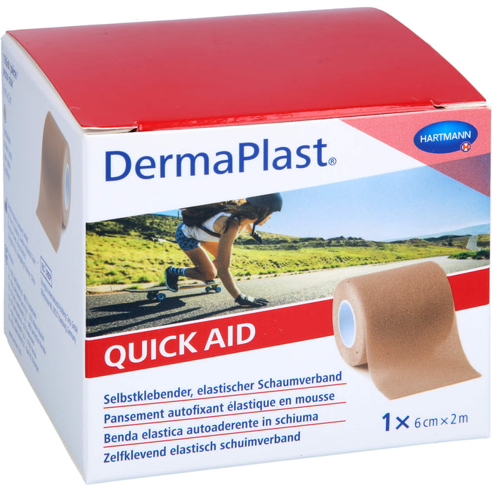 DermaPlast Quick Aid 6cmx2m hautfarben, 1 St