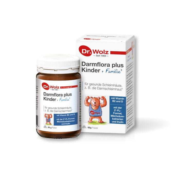 Dr. Wolz Darmflora plus Kinder + Familie Pulver, 68 g Poudre