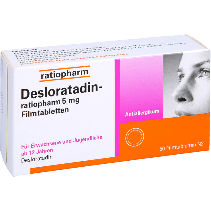 Desloratadin-ratiopharm 5 mg Filmtabletten, 50 St FTA