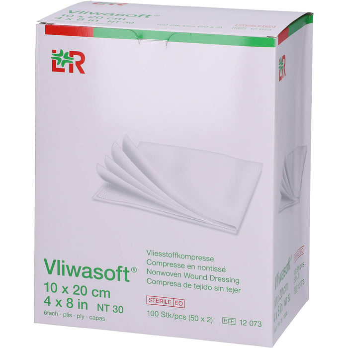 VLIWASOFT Vlieskompressen 10x20 cm steril 6l., 50X2 St KOM