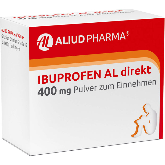 AL Ibuprofen direkt 400 mg Pulver bei Schmerzen und Fieber, 20 pc Poudre