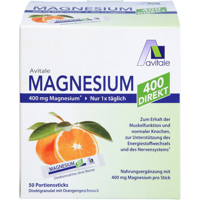 Avitale Magnesium 400 Direktgranulat Orange, 50 pcs. Sachets