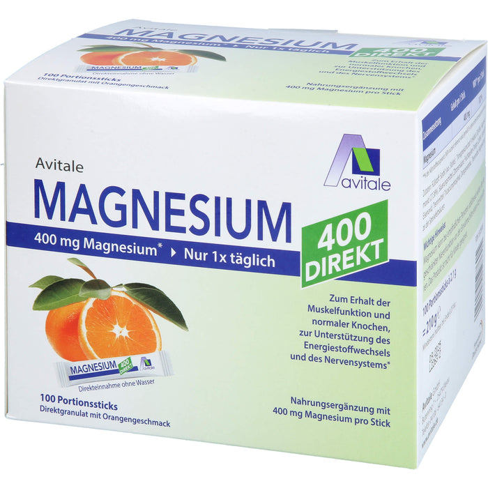 Magnesium 400 direkt Orange, 100 pcs. Sachets