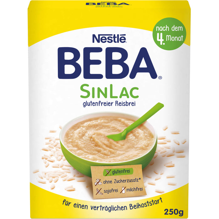 Nestlé BEBA SinLac glutenfreier Reisbrei Pulver, 250 g Pulver