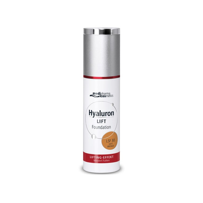 medipharma cosmetics Hyaluron Lift Foundation LSF30 soft bronze mit Lifting-Effekt, 30 ml Crème