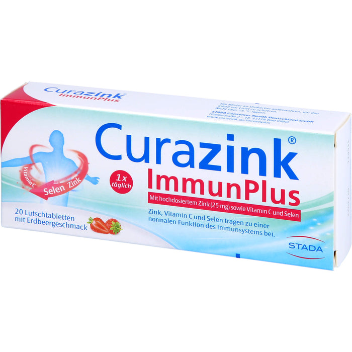 Curazink Immunplus Lutschtabletten Erdbeergeschmack, 20 pc Tablettes