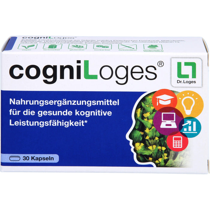 CogniLoges Kapseln zur Unterstützung der kognitiven Leistungsfähigkeit, 30 pcs. Capsules