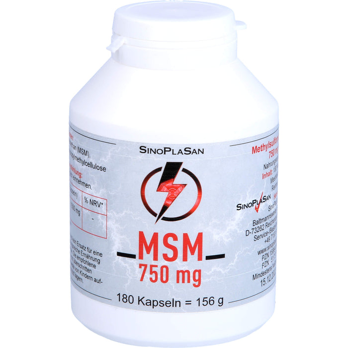 SinoPlaSan MSM 750 mg Kapseln, 180 pcs. Capsules