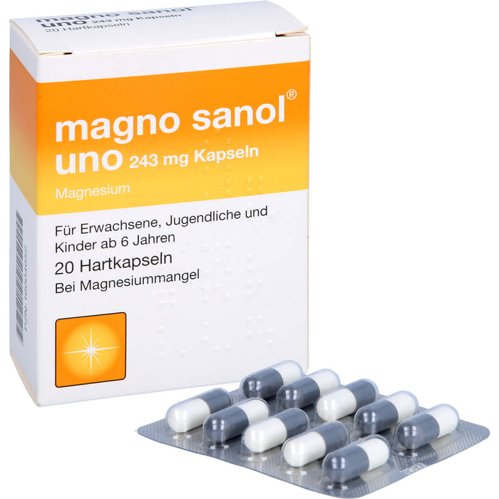 magno sanol uno 243 mg Kapseln, 20 St HKP