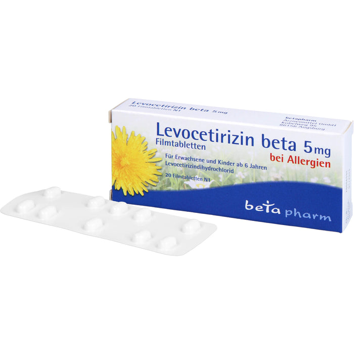 Levocetirizin beta 5 mg Filmtabletten, 20 St FTA