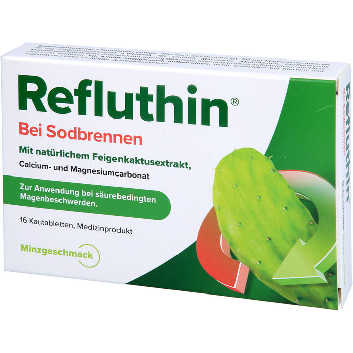 Refluthin bei Sodbrennen Kautabletten Minze, 16 pcs. Tablets