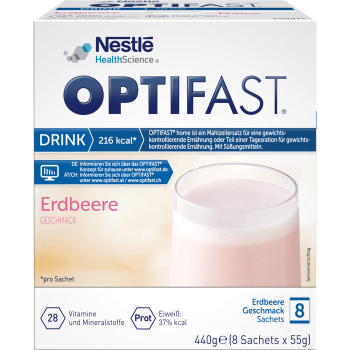 OPTIFAST home Erdbeer Mahlzeitersatz, 8 pcs. Sachets