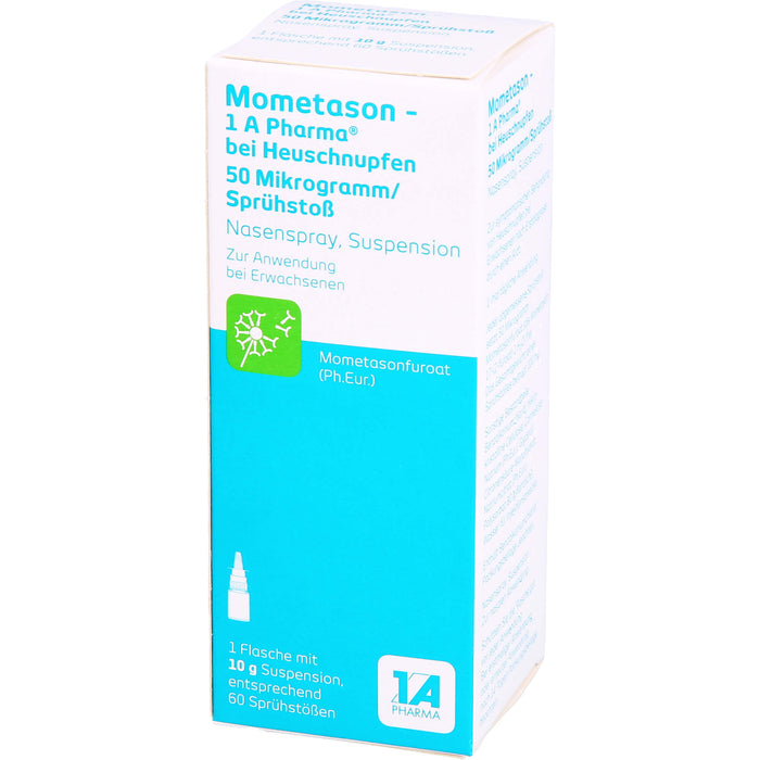 Mometason - 1 A Pharma bei Heuschnupfen 50 Mikrogramm/Sprühstoß Nasenspray, Suspension, 10 g Solution