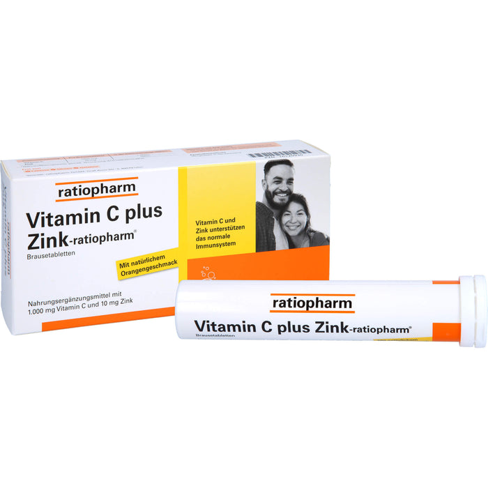 Vitamin C plus Zink-ratiopharm Brausetabletten, 40 St. Tabletten