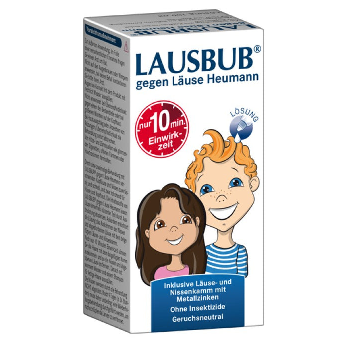 LAUSBUB gegen Läuse Heumann Lösung inkl. Set, 100 ml Solution