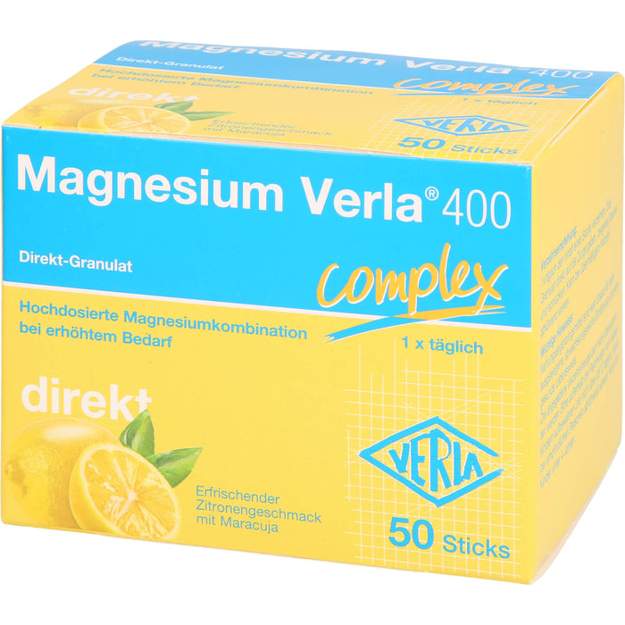 Magnesium Verla 400 complex Direkt-Granulat Sticks, 50 pcs. Sachets