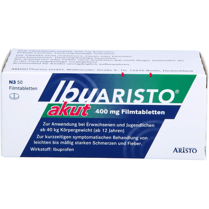 Ibuaristo Akut 400mg Fta, 50 St FTA