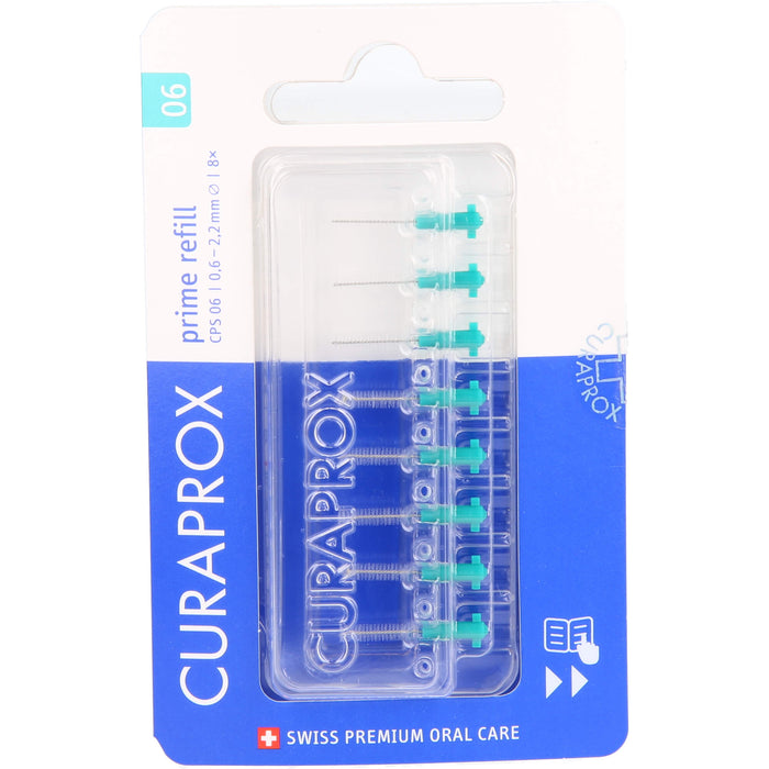 CURAPROX CPS 06 prime 8er refill Interdentalbürst., 8 pcs. Interdental brushes