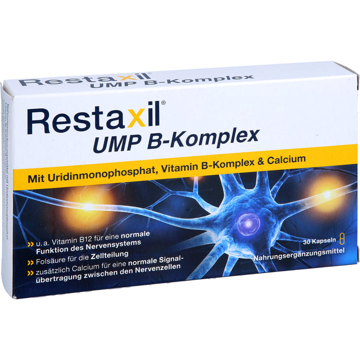 Restaxil UMP B-Komplex Kapseln für eine normale Funktion des Nervensystems, 30 pcs. Capsules