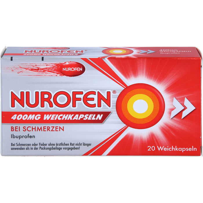 Nurofen 400 mg Weichkapseln bei Schmerzen, 20 pc Capsules